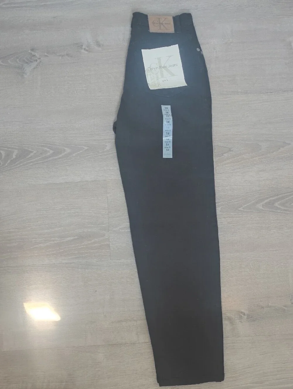 Calvin Klein Kids Vintage Slim Straight Jeans in Black